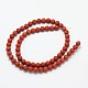 Frosted Round Natural Red Jasper Beads Strands G-N0166-50-10mm-3