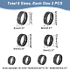 UNICRAFTALE 16pcs Black Stainless Steel Grooved Finger Ring 8 Sizes Blank Core Ring Hypoallergenic Metal Ring for Inlay Ring Jewelry Wedding Band Making Size 5/6/8/9/10/11/13/14 RJEW-DC0001-09B-2