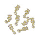 Brass Pave Clear Cubic Zirconia Nail Charms MRMJ-B002-18LG-3