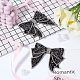 CHGCRAFT 2Pcs Resin Rhinestone Bowknot Shoes Decoration Charms No Clip No Strap Black Rhinestone Bow Shoes Decoration for Wedding Bridesmaid Shoe High Heels Leather Shoe Casual Shoe FIND-CA0004-74-4