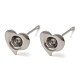 Accessoires pour boucles d'oreilles coeur 201 en acier inoxydable STAS-Q315-02P-1