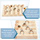 Soportes de exhibición ranurados para joyería de madera rectangulares con 5 ranura ODIS-WH0030-29A-4