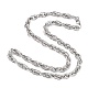 Fashionable 304 Stainless Steel Rope Chain Necklaces for Men STAS-A028-N044-L-2