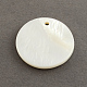Charms de concha de mar redondas planas SSHEL-R025-12.5mm-2