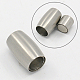 Matte 304 Stainless Steel Magnetic Clasps X-STAS-K007-18-2