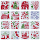 16 stücke 16 stile weihnachten haustier kunststoff aushöhlen zeichnung malschablonen vorlagen DIY-WH0349-63-1