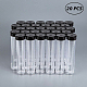 Benecreat 30 Packung 0.85 Unzen durchsichtige Kunststoffrohrperlenbehälter Flüssigkeitsbehälter mit schwarzem Schraubdeckel und zylindrischem Boden CON-BC0004-29-4
