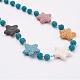 Natural Lava Beaded Necklaces NJEW-JN02092-3