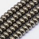 Natural Pyrite Beads Strands G-L032-10X6mm-01-1