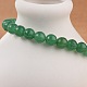 Pulseras elásticas de cuentas de jade natural de Malasia (teñidas)&nbsp;BJEW-K212-A-013-2