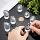 FINGERINSPIRE 7 Pcs Clear Acrylic Ring Display Stand Column Ring Display Holder Ring Showcase Display Holder Jewelry Organizer for Trade Show Exhibit RDIS-WH0006-13-3