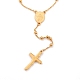 304 collares de abalorios del rosario de acero inoxidable para la Pascua STAS-B021-03G-3