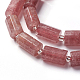 Chapelets de perles aux fraises en quartz naturel G-J385-E04-10x16mm-3