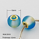 Two Tone Glass European Beads GPDL-Q010-M2-2