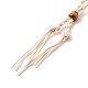 Fabricación de collar de bolsa de macramé de cordón de cuerda de cera trenzada NJEW-J007-01-3