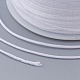 編み込みナイロン糸  ジュエリーにはDIYの材料  ホワイト  0.8mm  100ヤード/ロール NWIR-K013-A11-3
