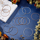 BENECREAT 60Pcs 4 Colors Steel Round Snake Chain Stretch Bracelets Set TWIR-BC0001-41-5