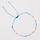 Perles de rocaille en verre réglables bracelets de perles tressées pour femmes BJEW-BB7272422-2