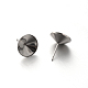304 Stainless Steel Stud Earring Settings for Pointed Back Xilion Rivoli Rhinestone X-STAS-E088-16-1