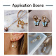 Fashewelry 14pcs 7 styles de boucles d'oreilles en laiton KK-FW0001-07-7