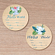 2Pcs 2 Style Single-face Printed Wooden Baby Photo Props DJEW-WH0600-007-1