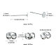 100 pièces 304 accessoires de boucles d'oreilles en acier inoxydable STAS-YW0001-43F-5