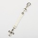 Glass Pearl Pendant Decorations Backpack Charms HJEW-JM00147-01-1
