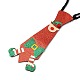 Рождественский галстук из нетканого материала AJEW-L092-A06-3