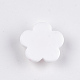 樹脂カボション  花  ホワイト  20x20~21x5~6mm CRES-Q197-37I-2