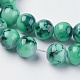 Spray Painted Glass Bead Strands GLAD-S075-8mm-32-2