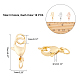 Rack-Beschichtung und Vakuum-Beschichtung Messinghummerklauen Spangen für Schmuck Halskette Armband Herstellung KK-FH0001-60-RS-3