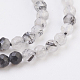 Natural Black Rutilated Quartz Beads Strands G-F568-132-3mm-3