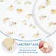 UNICRAFTALE 50pcs(25pairs) Stud Earring with Ear Nuts Flat Round Stainless Steel Stud Earring with Loop Golden Earring Studs for Jewelry Making Findings 0.8mm Pin STAS-UN0003-36G-4