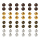 Kissitty 400pcs4色鉄段ボールビーズ  ラウンド  ゴールドカラー  6mm  穴：2mm  100個/カラー IFIN-KS0001-03-2