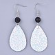 PU Leather Sequins Dangle Earring EJEW-JE03158-06-2
