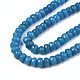 Faceted Rondelle Dyed Natural White Jade Bead Strands X-G-R343-6x8-02-3
