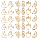 Olycraft 30шт фруктовая тема открытая рамка подвески 6 стиля подвески из сплава полые рамки из смолы с петлей для изготовления ювелирных изделий из смолы - золото PALLOY-OC00-44-1