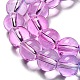 Brins de perles de quartz synthétiques teints et chauffés G-P502-01B-02-4