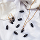 Perles d'obsidienne noire naturelle à facettes sans trou olycraft G-OC0003-60-5
