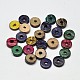 Dyed Natural Coconut Disc Loose Beads COCB-O002-04-1
