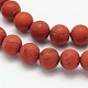 Frosted Round Natural Red Jasper Beads Strands G-N0166-50-4mm-2