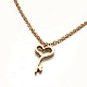 Key 304 Stainless Steel Pendant Necklaces NJEW-H420-87G-1