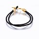 Leather Cord Multi-strand Bracelets BJEW-E345-20G-1