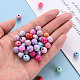 Perles acryliques craquelées opaques MACR-S370-F10mm-5