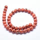 Chapelets de perles de coquillage de mer et turquoise synthétique G-G758-12-4mm-2