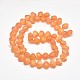 Frosted Electroplate Glass Shell Beads Strands EGLA-M002-B07-2