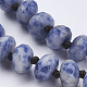 Tache bleue naturelle jasper perlé multi-usage colliers / bracelets NJEW-K095-A03-3