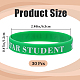 Word Star Student Silicone Cord Bracelet Wristband BJEW-WH0018-49D-2