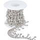 BENECREAT 2 Yards Tassel Glass Crystal Rhinestone Chains Bling Diamante Diamond Trim Ribbon for Wedding Dress Decoration (Rhinestone: 4x3.5mm) FIND-BC0001-22-2