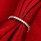 Romantic Korean Style Brass Cubic Zirconia Finger Rings for Valentine's Day RJEW-BB00567-01-4